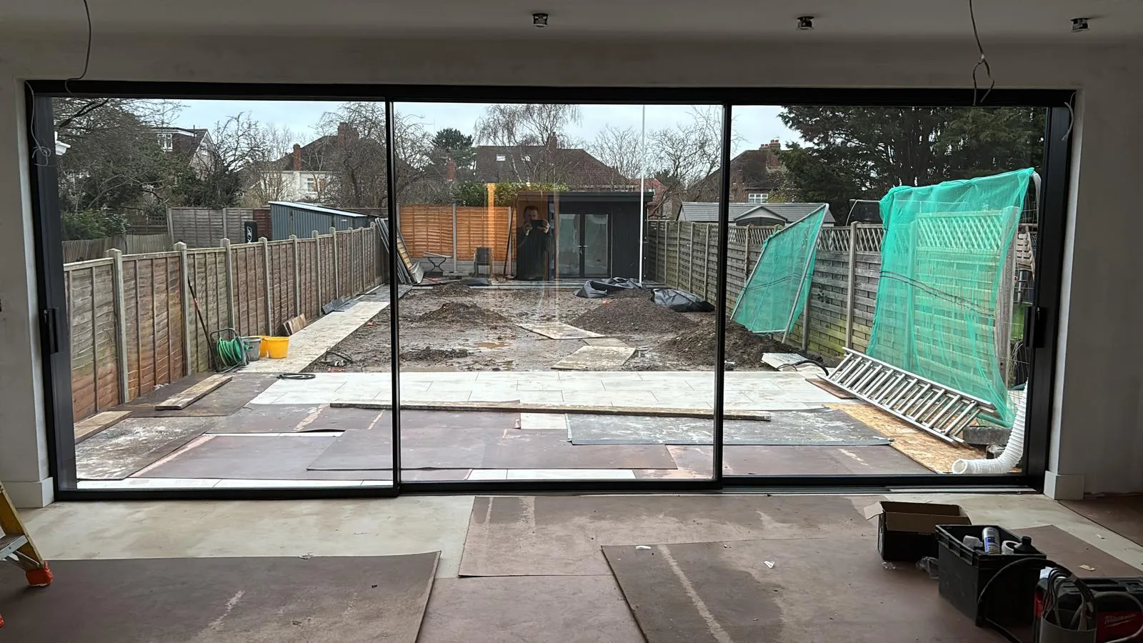 New sliding door installation